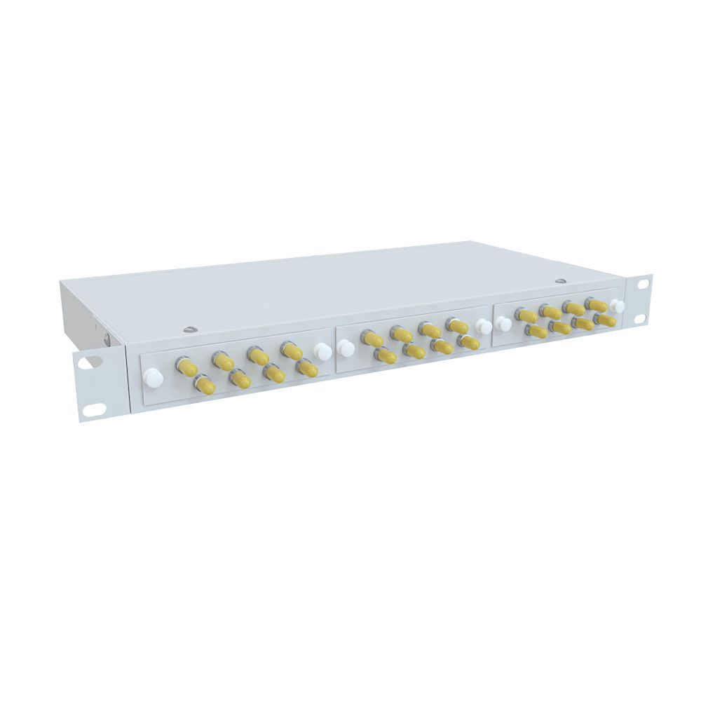 Кросс распределительный стоечный КРС, 19", 1U, 24 SM, укомплектованный 4 ST/UPC