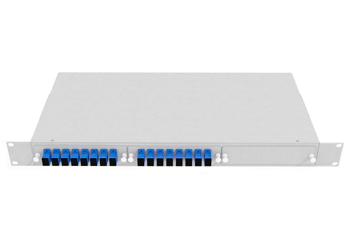 Кросс распределительный стоечный КРС, 19", 1U, 24 SM, укомплектованный 16 SC/UPC