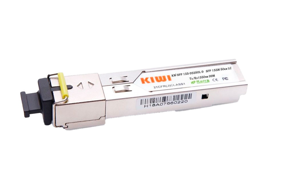 KIWI SFP модуль, 155 Mb, 80 км, TX/RX 1550 нм, LC, DDM