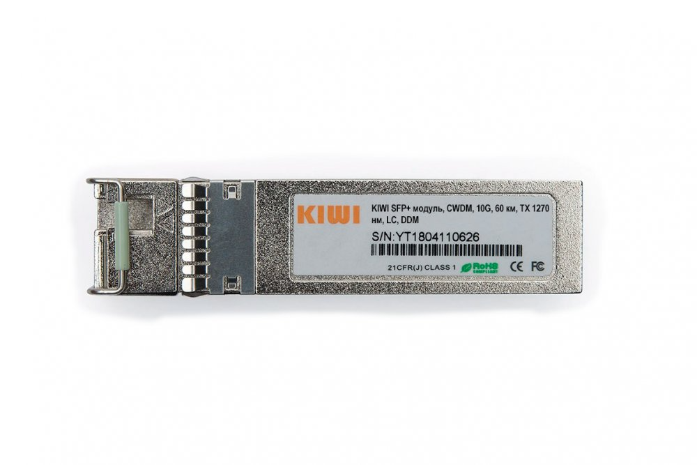 KIWI SFP+ модуль, CWDM, 10G, 60 км, TX 1430 нм, LC, DDM