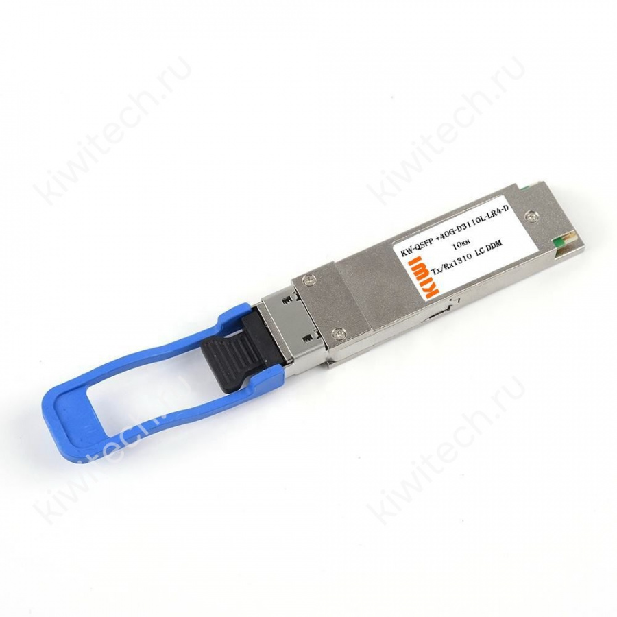 KIWI  QSFP+ модуль - 40G, 10 км, Tx/Rx1270/1290/1310/1330 нм, LC, LR4, DDM