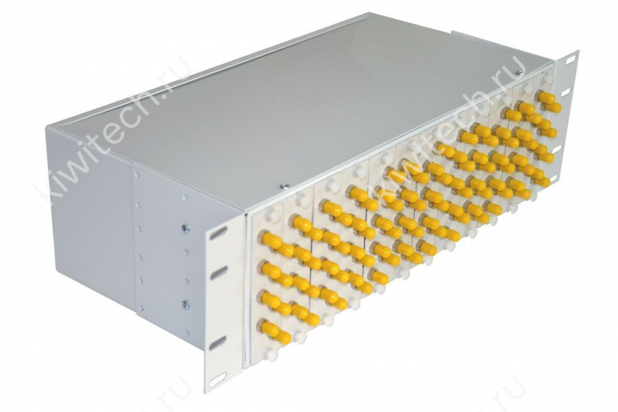 Шкаф кроссовый оптический стоечный ШКОС, 19", 3U, 96 SM, укомплектованный 96 SC/UPC
